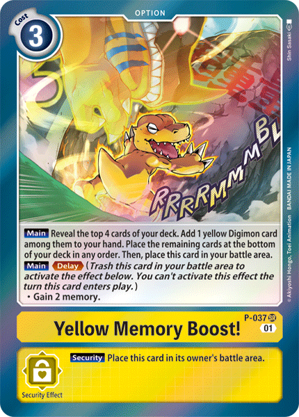 Yellow Memory Boost! [P-037] [Promotional Cards] | Arkham Games and Comics