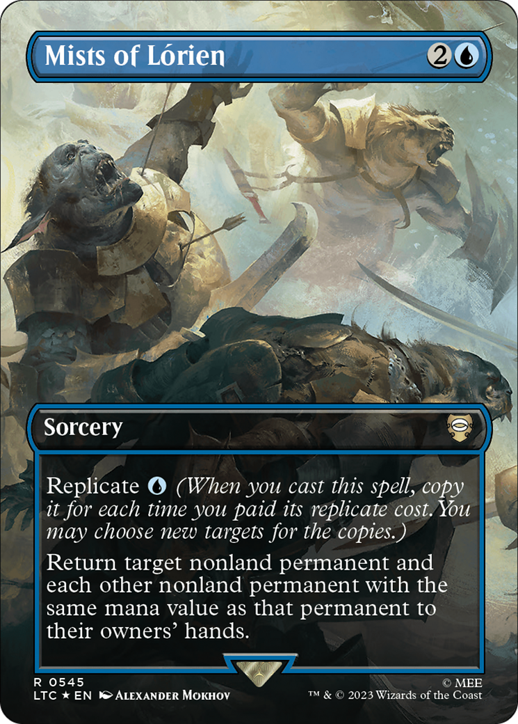 Mists of Lorien (Borderless) (Surge Foil) [The Lord of the Rings: Tales of Middle-Earth Commander] | Arkham Games and Comics
