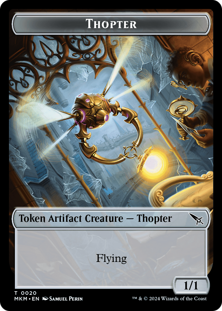 Thopter (0020) // Imp Double-Sided Token [Murders at Karlov Manor Tokens] | Arkham Games and Comics