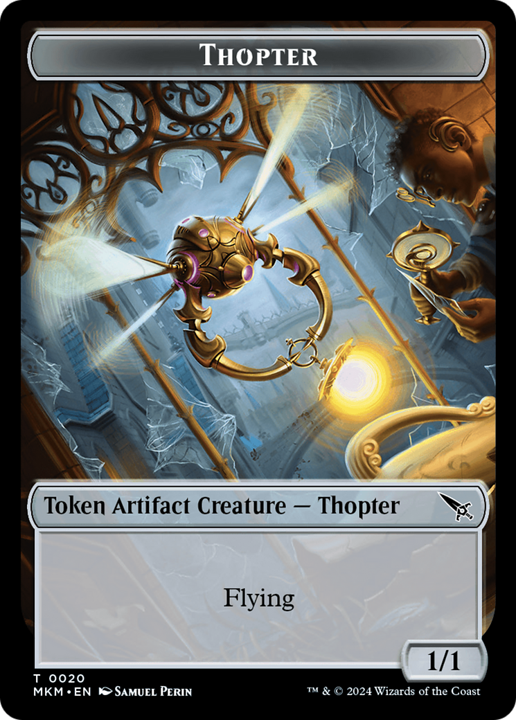 Thopter (0020) // Bat Double-Sided Token [Murders at Karlov Manor Tokens] | Arkham Games and Comics