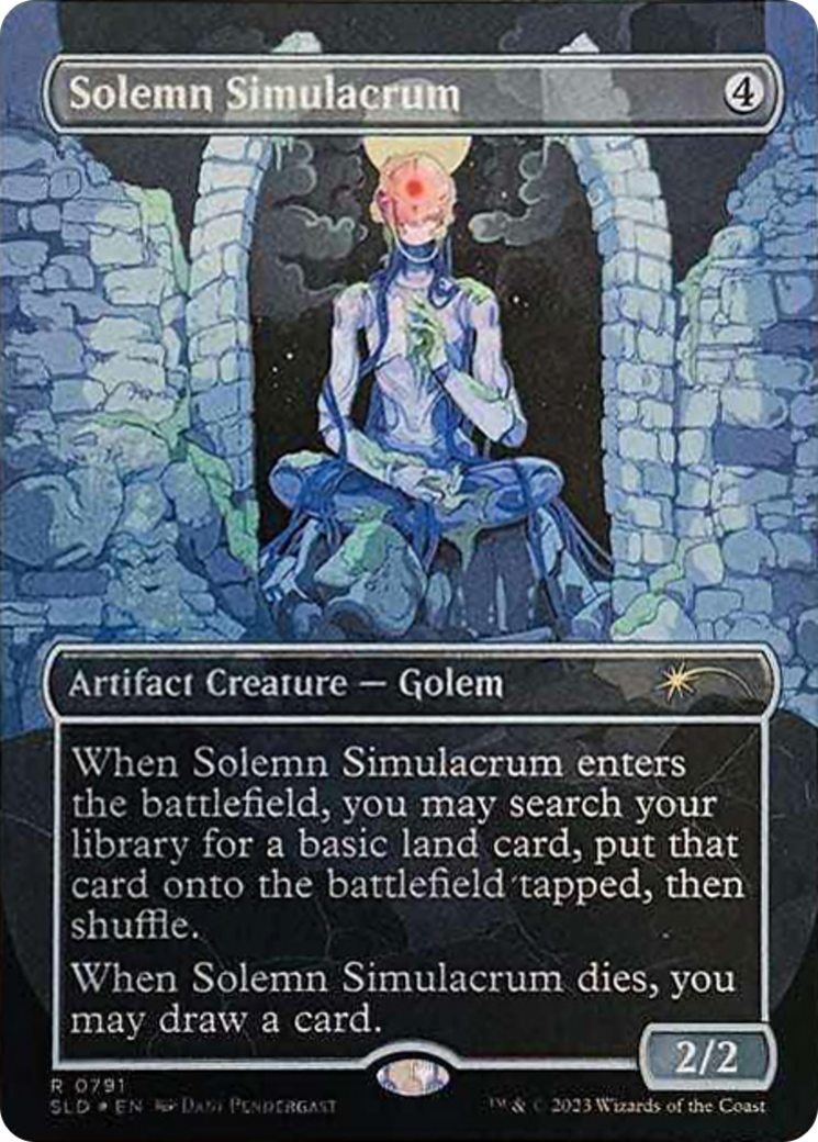 Solemn Simulacrum (0791) (Galaxy Foil) [Secret Lair Drop Series] | Arkham Games and Comics