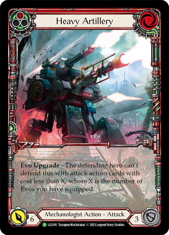 Heavy Artillery (Red) [LGS191] (Promo)  Rainbow Foil | Arkham Games and Comics