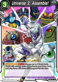 Universe 3, Assemble! (Divine Multiverse Draft Tournament) (DB2-161) [Tournament Promotion Cards] | Arkham Games and Comics