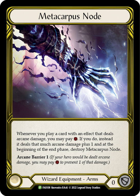 Metacarpus Node (Golden) [FAB108] (Promo)  Cold Foil | Arkham Games and Comics