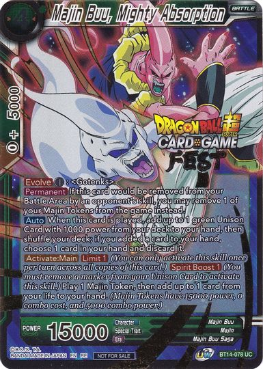 Majin Buu, Mighty Absorption (Card Game Fest 2022) (BT14-078) [Tournament Promotion Cards] | Arkham Games and Comics