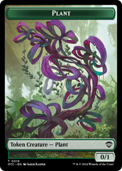 Plant Warrior // Plant Double-Sided Token [Outlaws of Thunder Junction Commander Tokens] | Arkham Games and Comics