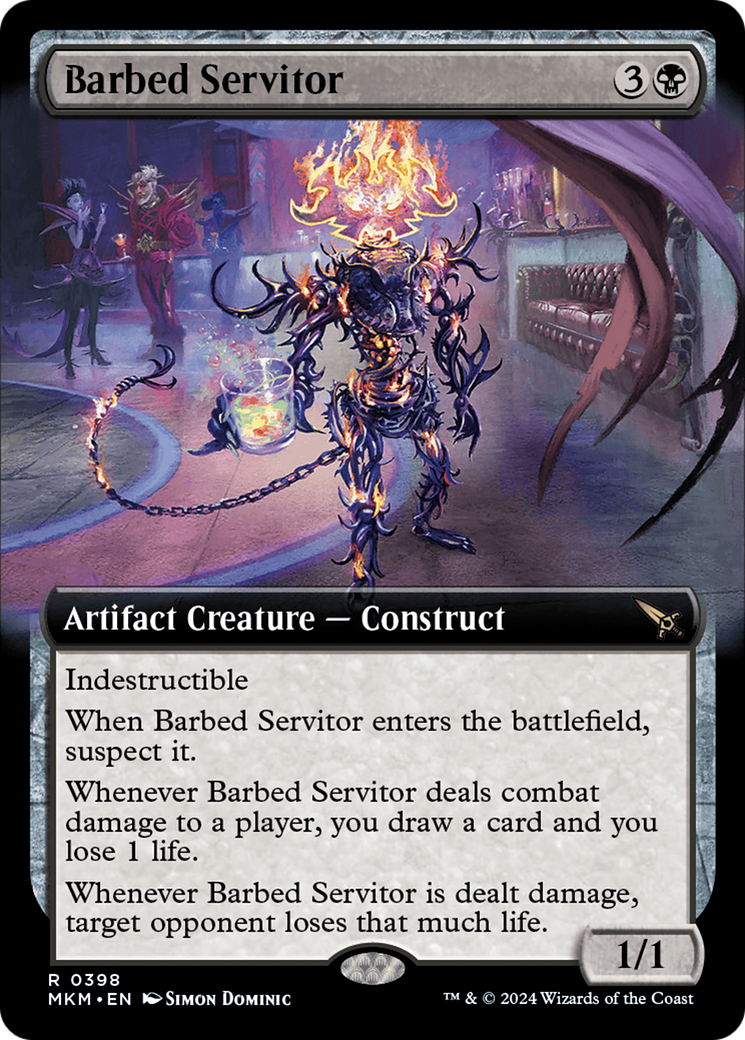 Barbed Servitor (Extended Art) [Murders at Karlov Manor] | Arkham Games and Comics