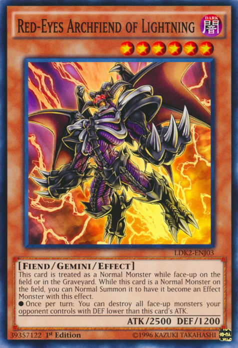 Red-Eyes Archfiend of Lightning [LDK2-ENJ03] Common | Arkham Games and Comics