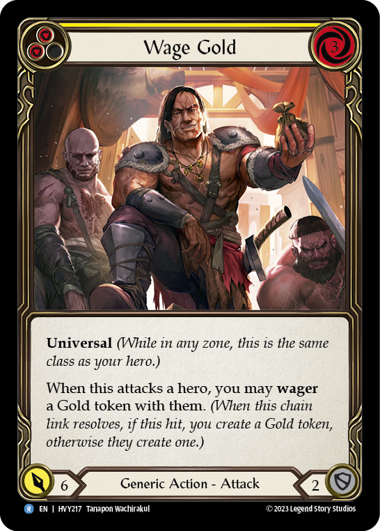 Wage Gold (Yellow) [HVY217] (Heavy Hitters)  Rainbow Foil | Arkham Games and Comics