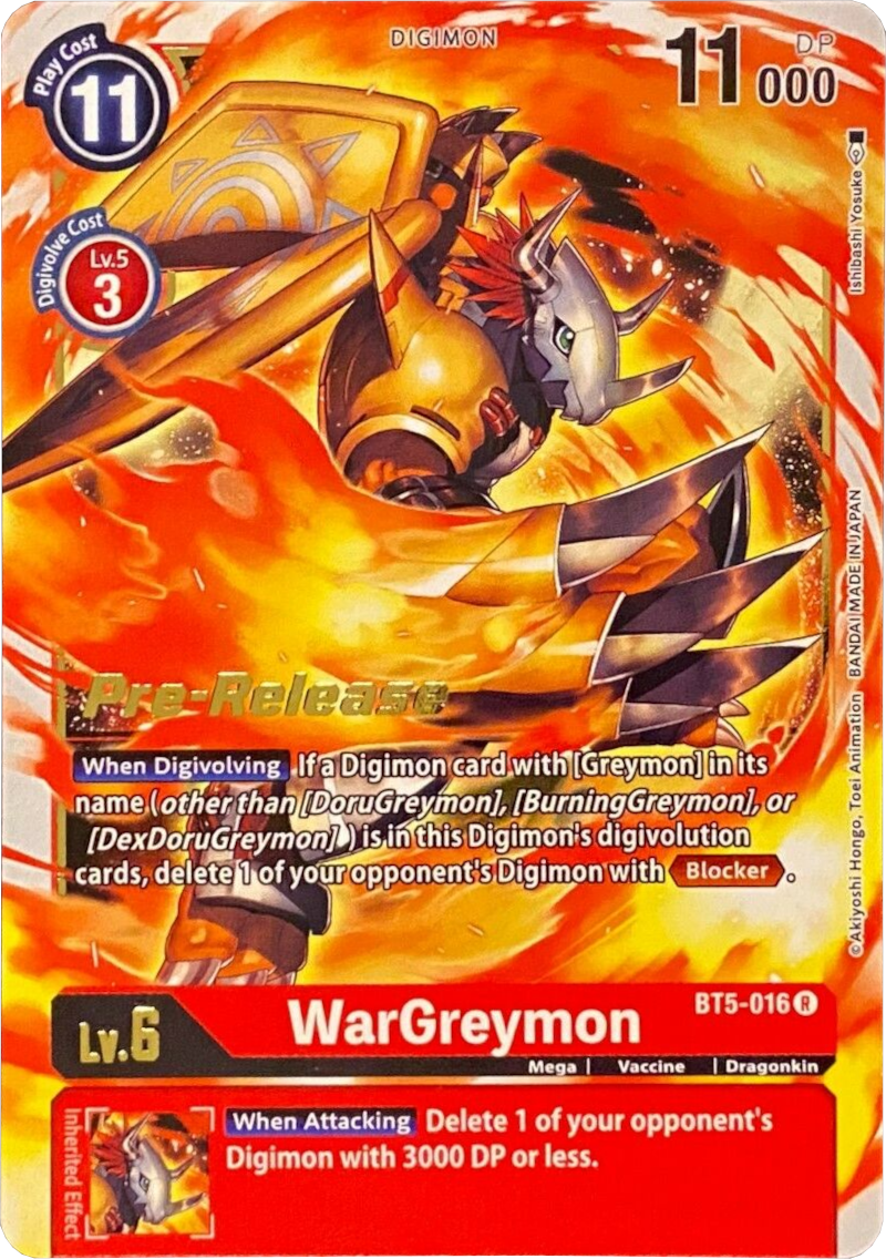 WarGreymon [BT5-016] [Battle of Omni Pre-Release Promos] | Arkham Games and Comics