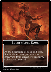 Bounty: Lord Fajjal // Bounty Rules Double-Sided Token [Outlaws of Thunder Junction Commander Tokens] | Arkham Games and Comics