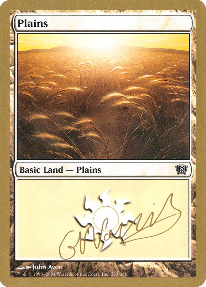 Plains (gn333) (Gabriel Nassif) [World Championship Decks 2004] | Arkham Games and Comics