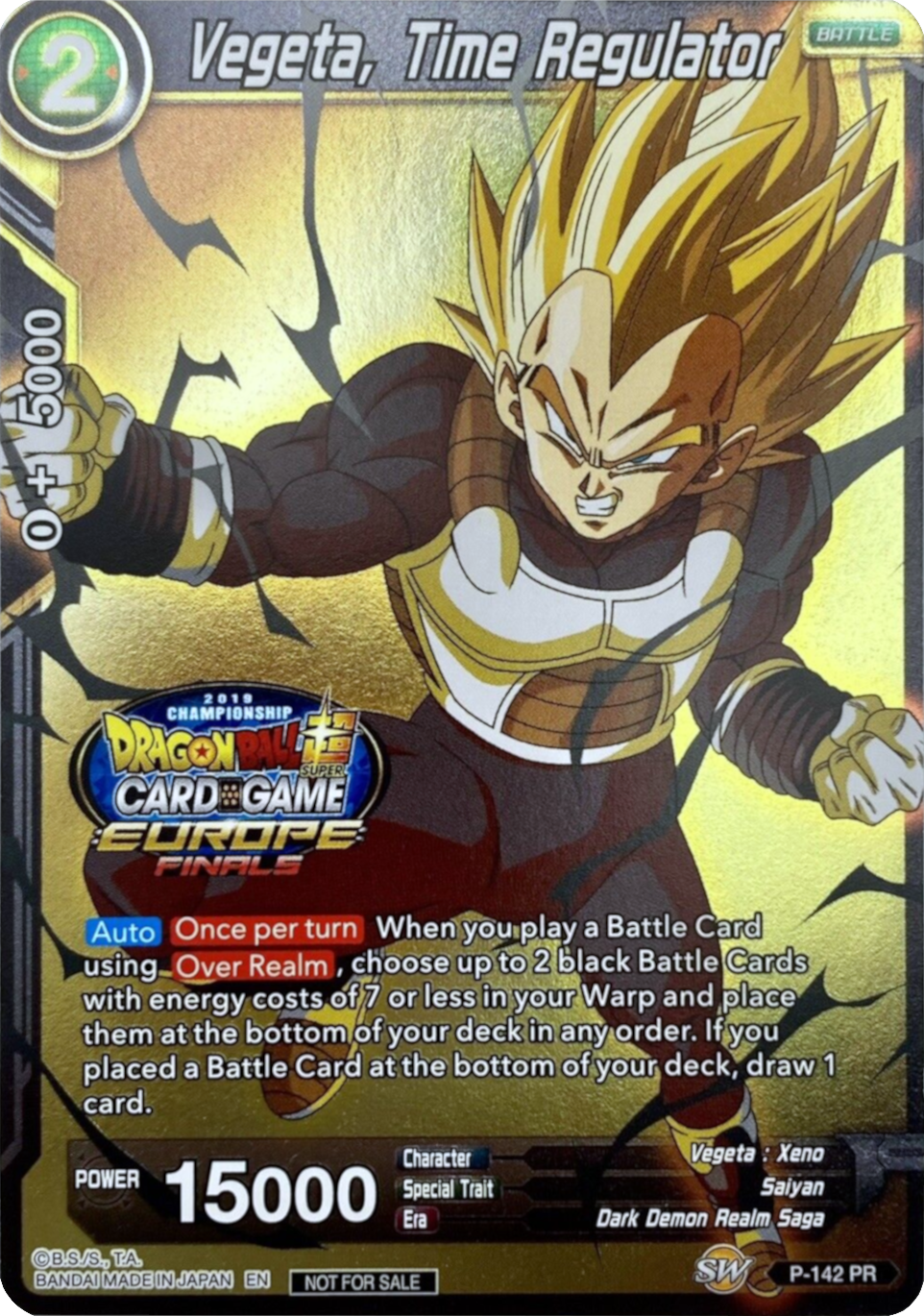 Vegeta, Time Regulator (Championship Final 2019) [Europe] (P-142) [Tournament Promotion Cards] | Arkham Games and Comics