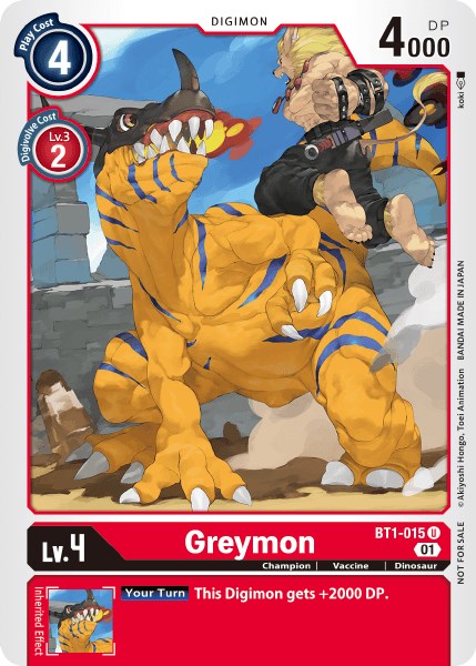 Greymon [BT1-015] (Tamer Party Vol. 3) [Release Special Booster Promos] | Arkham Games and Comics