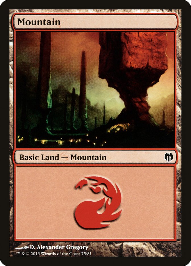 Mountain (75) [Duel Decks: Heroes vs. Monsters] | Arkham Games and Comics