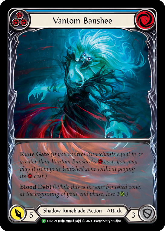 Vantom Banshee (Blue) (Extended Art) [LGS159] (Promo)  Rainbow Foil | Arkham Games and Comics