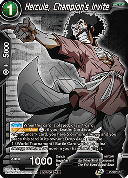 Hercule, Champion's Invite (P-332) [Tournament Promotion Cards] | Arkham Games and Comics