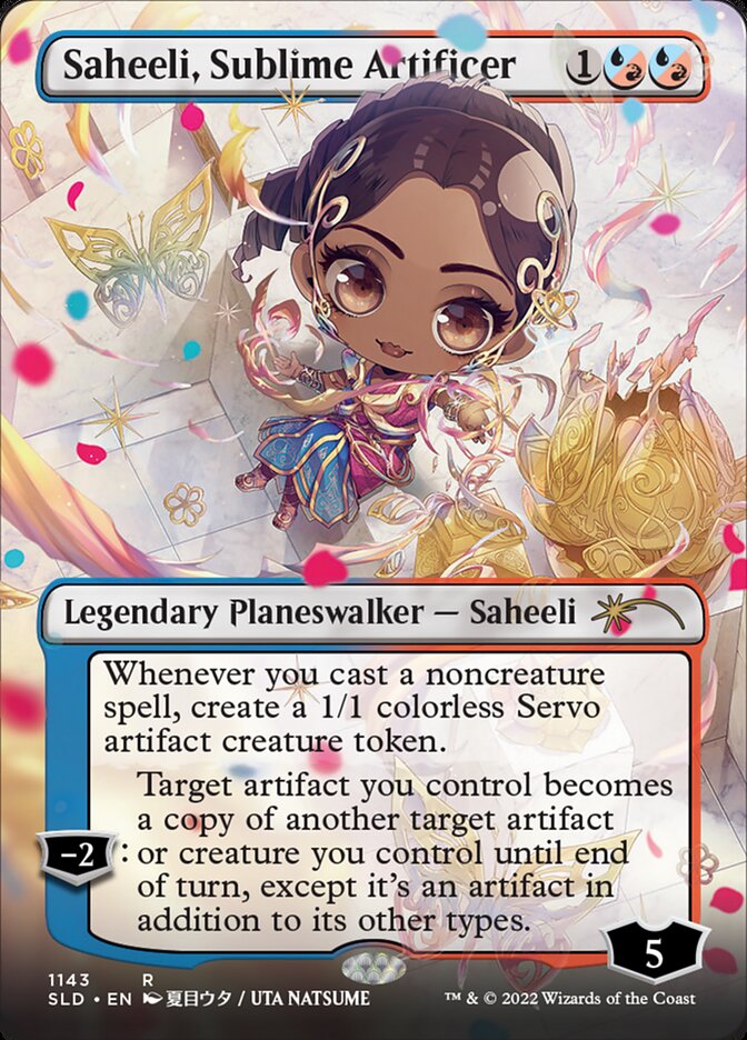 Saheeli, Sublime Artificer (Borderless) [Secret Lair Drop Series] | Arkham Games and Comics