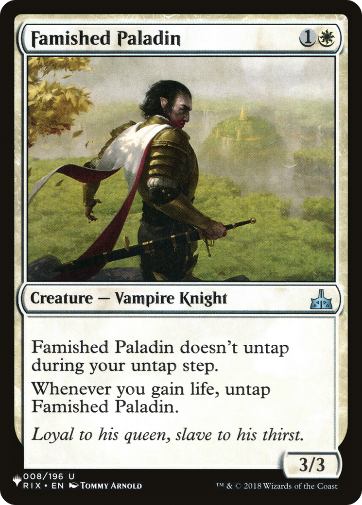 Famished Paladin [The List] | Arkham Games and Comics