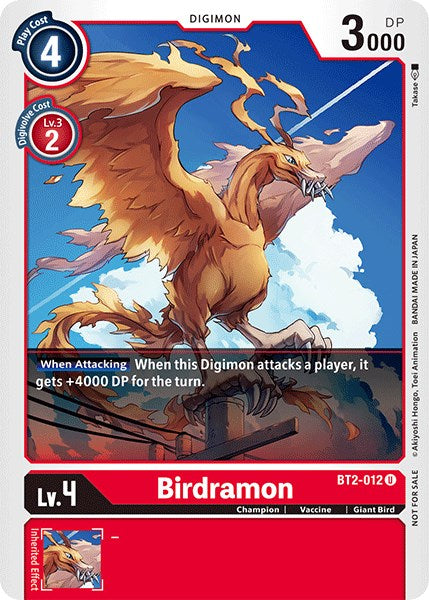Birdramon [BT2-012] (Official Tournament Pack Vol.3) [Release Special Booster Promos] | Arkham Games and Comics