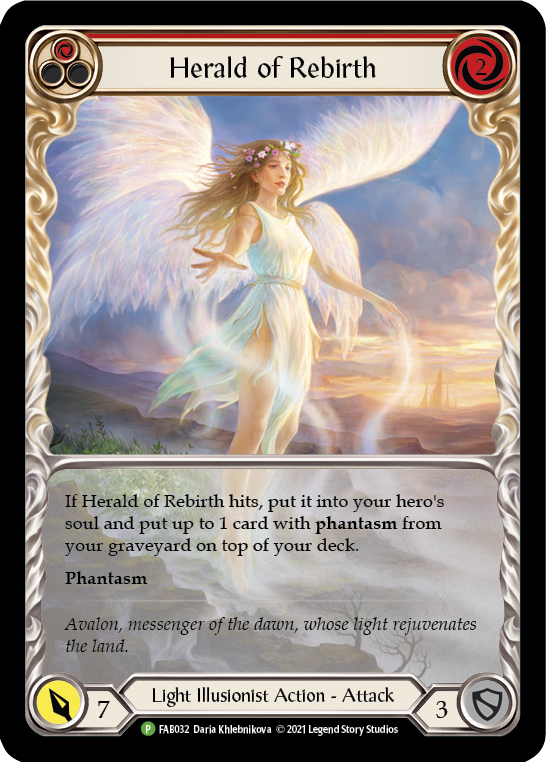 Herald of Rebirth (Red) [FAB032] (Promo)  Rainbow Foil | Arkham Games and Comics