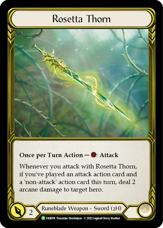 Rosetta Thorn (Golden) [FAB099] (Promo)  Cold Foil | Arkham Games and Comics