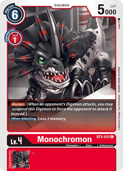 Monochromon [BT5-012] [Battle of Omni] | Arkham Games and Comics