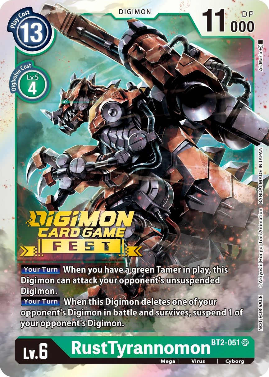 RustTyrannomon [BT2-051] (Digimon Card Game Fest 2022) [Release Special Booster Promos] | Arkham Games and Comics