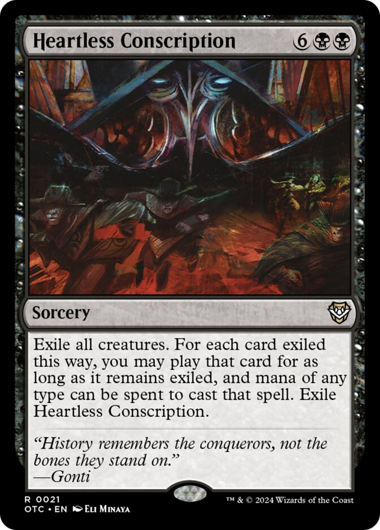 Heartless Conscription [Outlaws of Thunder Junction Commander] | Arkham Games and Comics