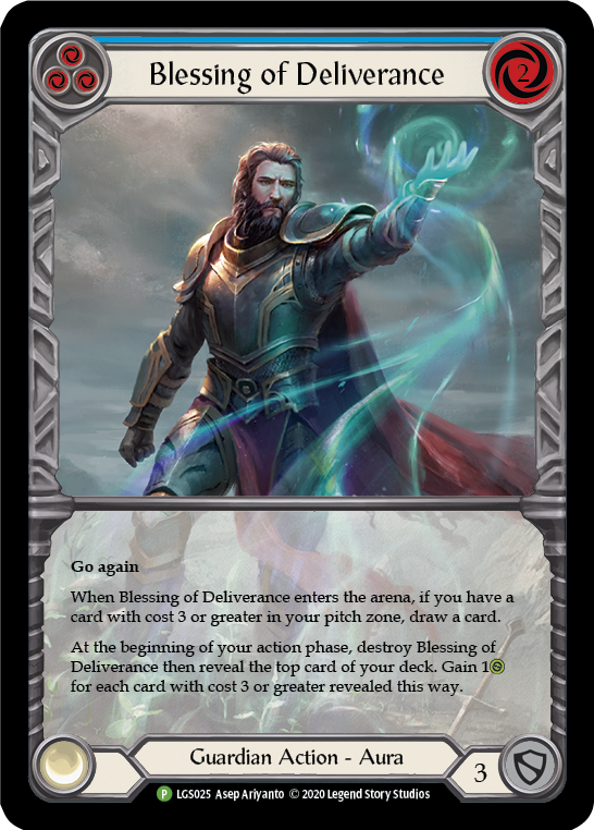 Blessing of Deliverance (Blue) [LGS025] (Promo) | Arkham Games and Comics