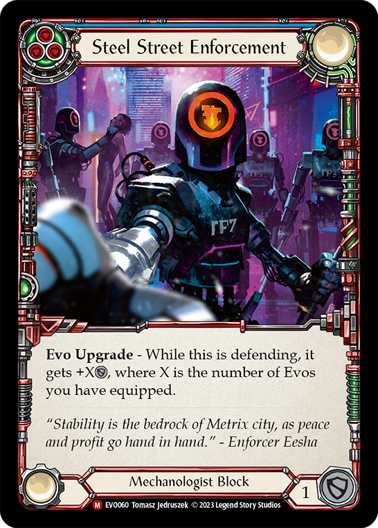 Steel Street Enforcement [EVO060] (Bright Lights)  Rainbow Foil | Arkham Games and Comics