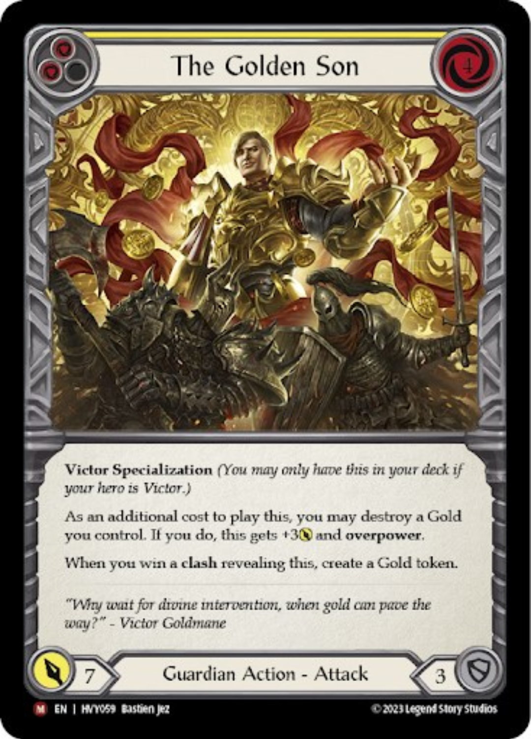 The Golden Son (Yellow) [HVY059] (Heavy Hitters)  Rainbow Foil | Arkham Games and Comics