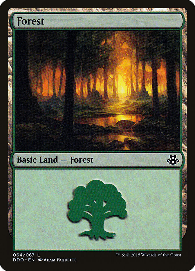 Forest (64) [Duel Decks: Elspeth vs. Kiora] | Arkham Games and Comics