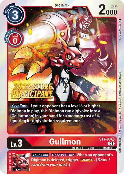 Guilmon [ST7-03] (2022 Store Participant) [Starter Deck: Gallantmon Promos] | Arkham Games and Comics