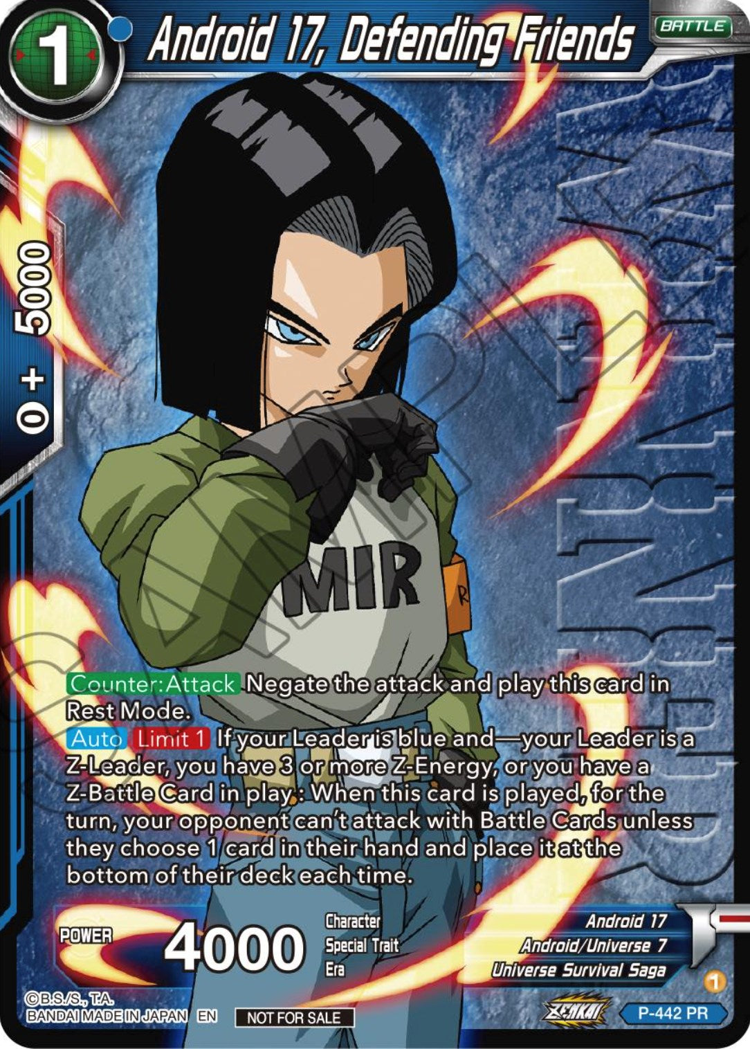 Android 17, Defending Friends (Winner) (P-442) [Tournament Promotion Cards] | Arkham Games and Comics