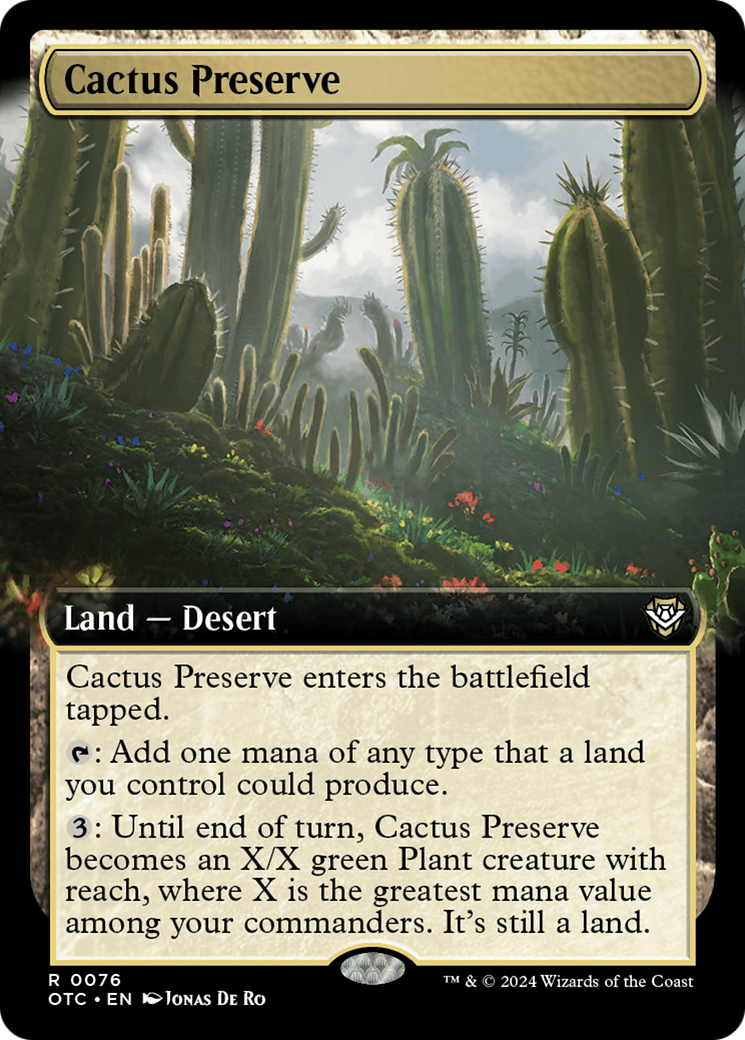 Cactus Preserve (Extended Art) [Outlaws of Thunder Junction Commander] | Arkham Games and Comics