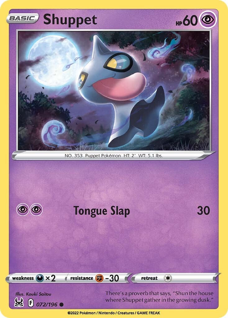 Shuppet (072/196) [Sword & Shield: Lost Origin] | Arkham Games and Comics