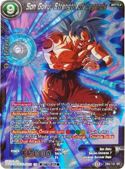 Son Goku, Strength of Legends (Player's Choice) (DB2-131) [Promotion Cards] | Arkham Games and Comics