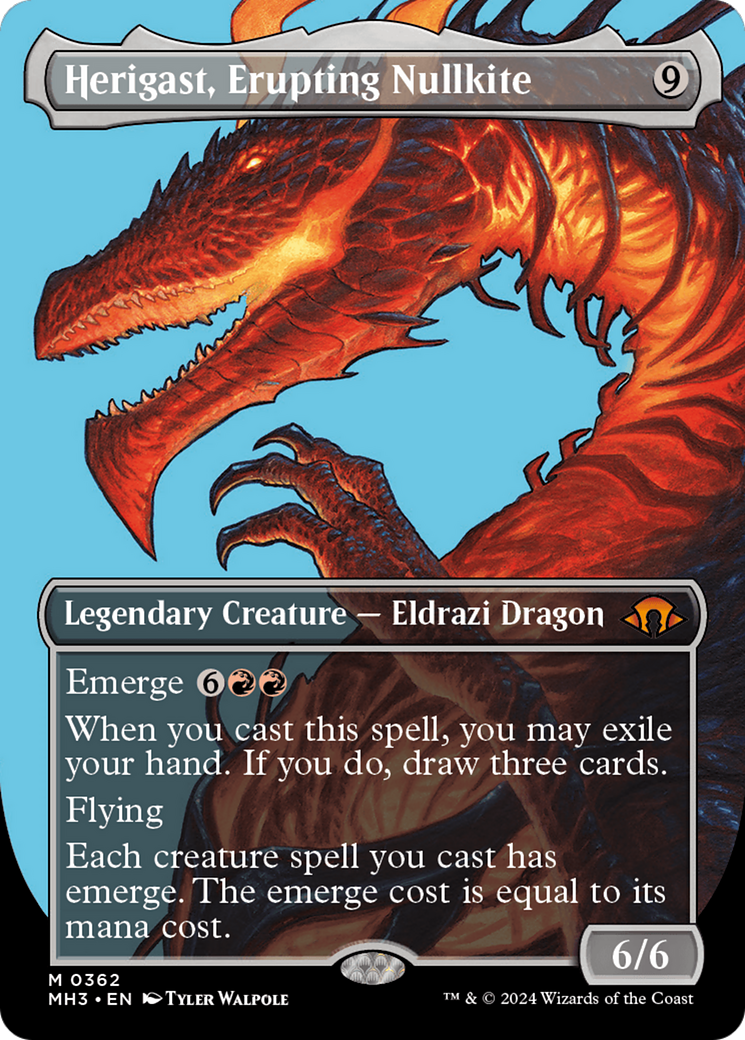 Herigast, Erupting Nullkite (Borderless) [Modern Horizons 3] | Arkham Games and Comics