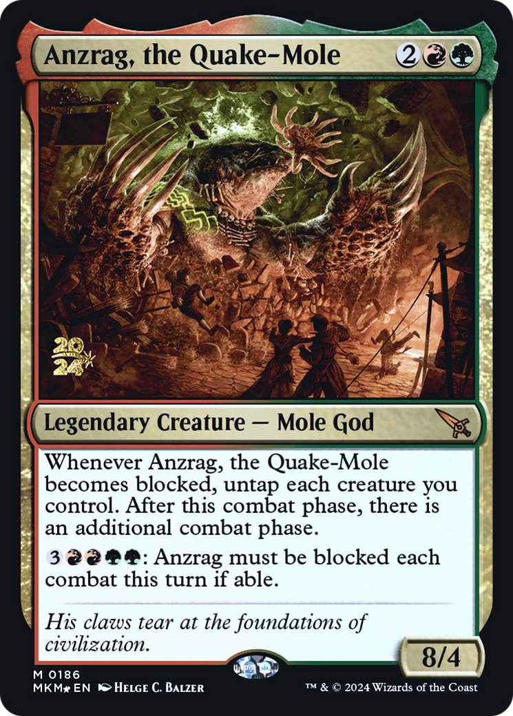 Anzrag, the Quake-Mole [Murders at Karlov Manor Prerelease Promos] | Arkham Games and Comics