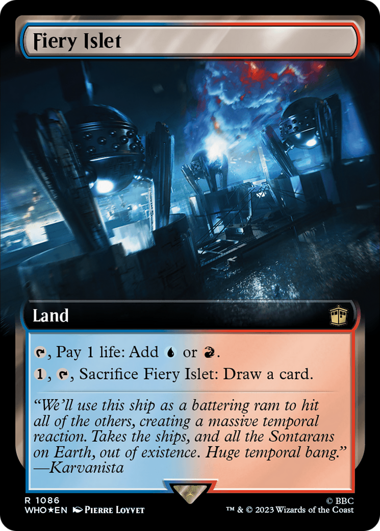 Fiery Islet (Extended Art) (Surge Foil) [Doctor Who] | Arkham Games and Comics