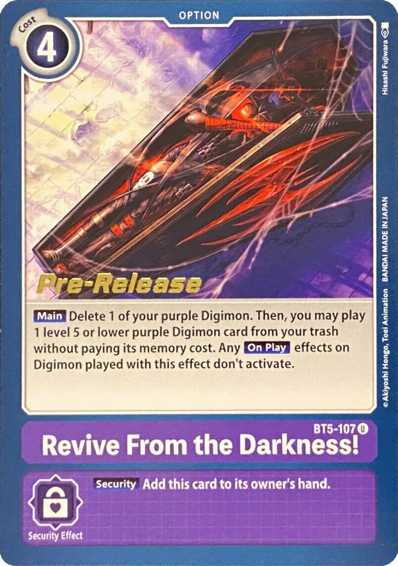 Revive From the Darkness! [BT5-107] [Battle of Omni Pre-Release Promos] | Arkham Games and Comics