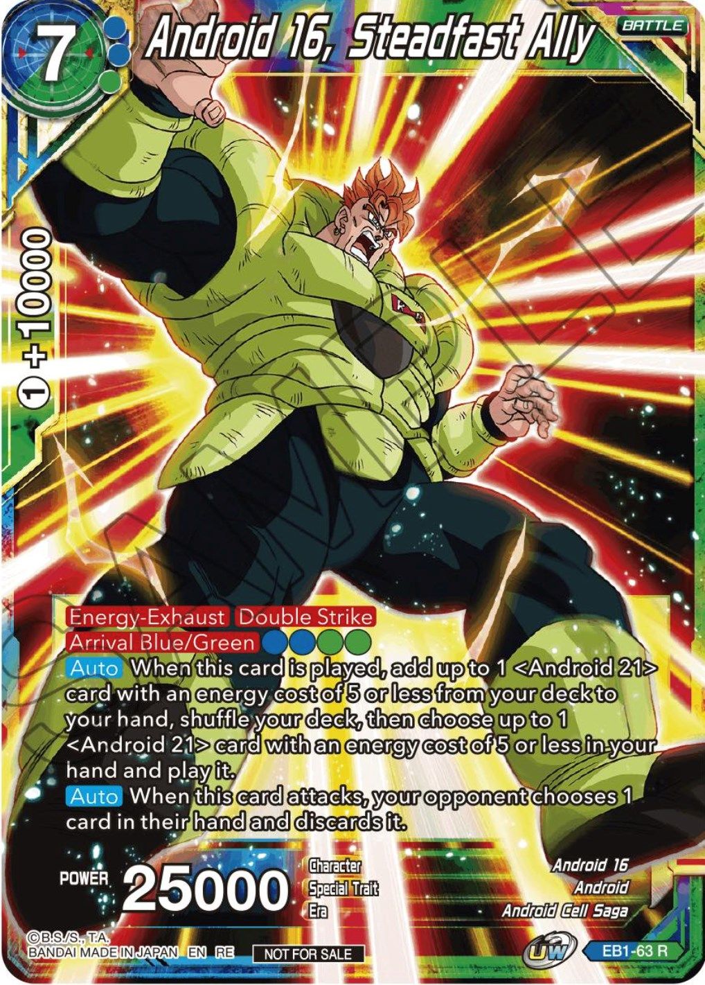 Android 16, Steadfast Ally (Championship Selection Pack 2023 Vol.1) (EB1-63) [Tournament Promotion Cards] | Arkham Games and Comics