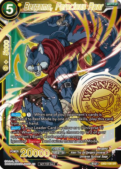 Bergamo, Ferocious Roar (Alternate Art Set 2021 Vol. 3) (DB2-108) [Tournament Promotion Cards] | Arkham Games and Comics