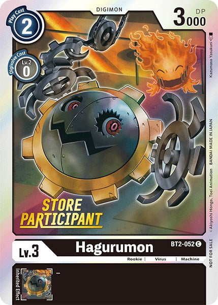 Hagurumon [BT2-052] (Store Participant) [Release Special Booster Promos] | Arkham Games and Comics