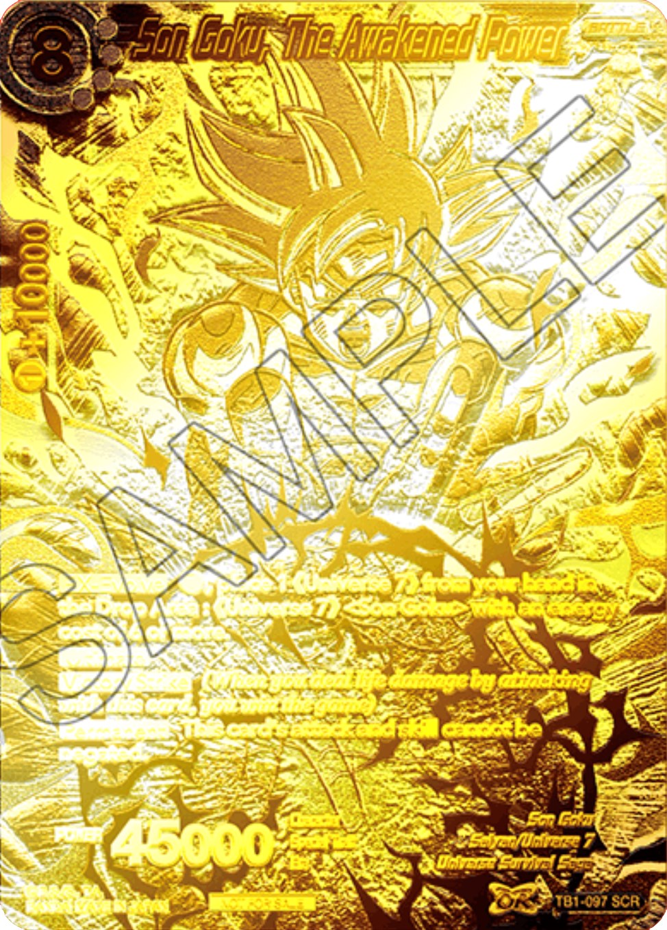 Son Goku, The Awakened Power (2021 World Championship) (Metal Gold Foil) (TB1-097) [Tournament Promotion Cards] | Arkham Games and Comics