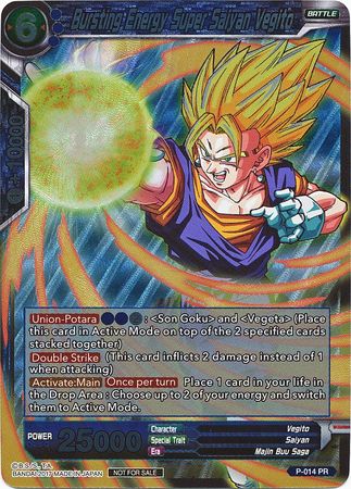 Bursting Energy Super Saiyan Vegito (P-014) [Promotion Cards] | Arkham Games and Comics