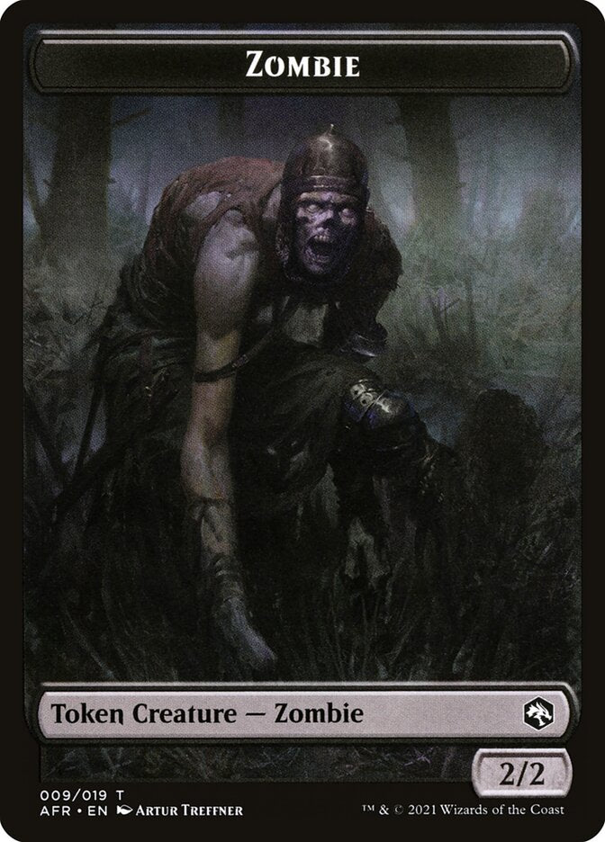 Treasure // Zombie Double-Sided Token [Dungeons & Dragons: Adventures in the Forgotten Realms Tokens] | Arkham Games and Comics