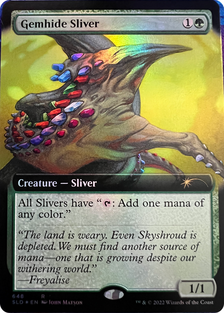 Gemhide Sliver (Extended Art) [Secret Lair Drop Series] | Arkham Games and Comics