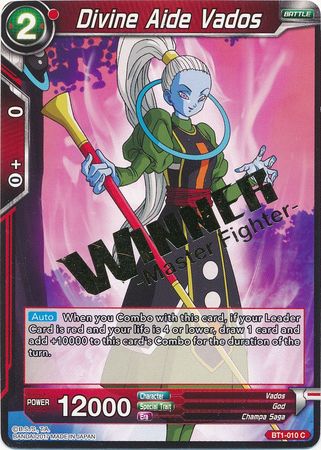 Divine Aide Vados (Winner Stamped) (BT1-010) [Tournament Promotion Cards] | Arkham Games and Comics